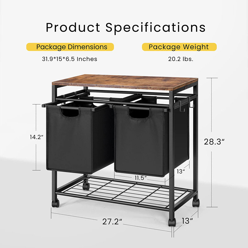2 compartment laundry basket Clearance